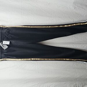 CSG NEW Black Joggers with Gold and White Stripes